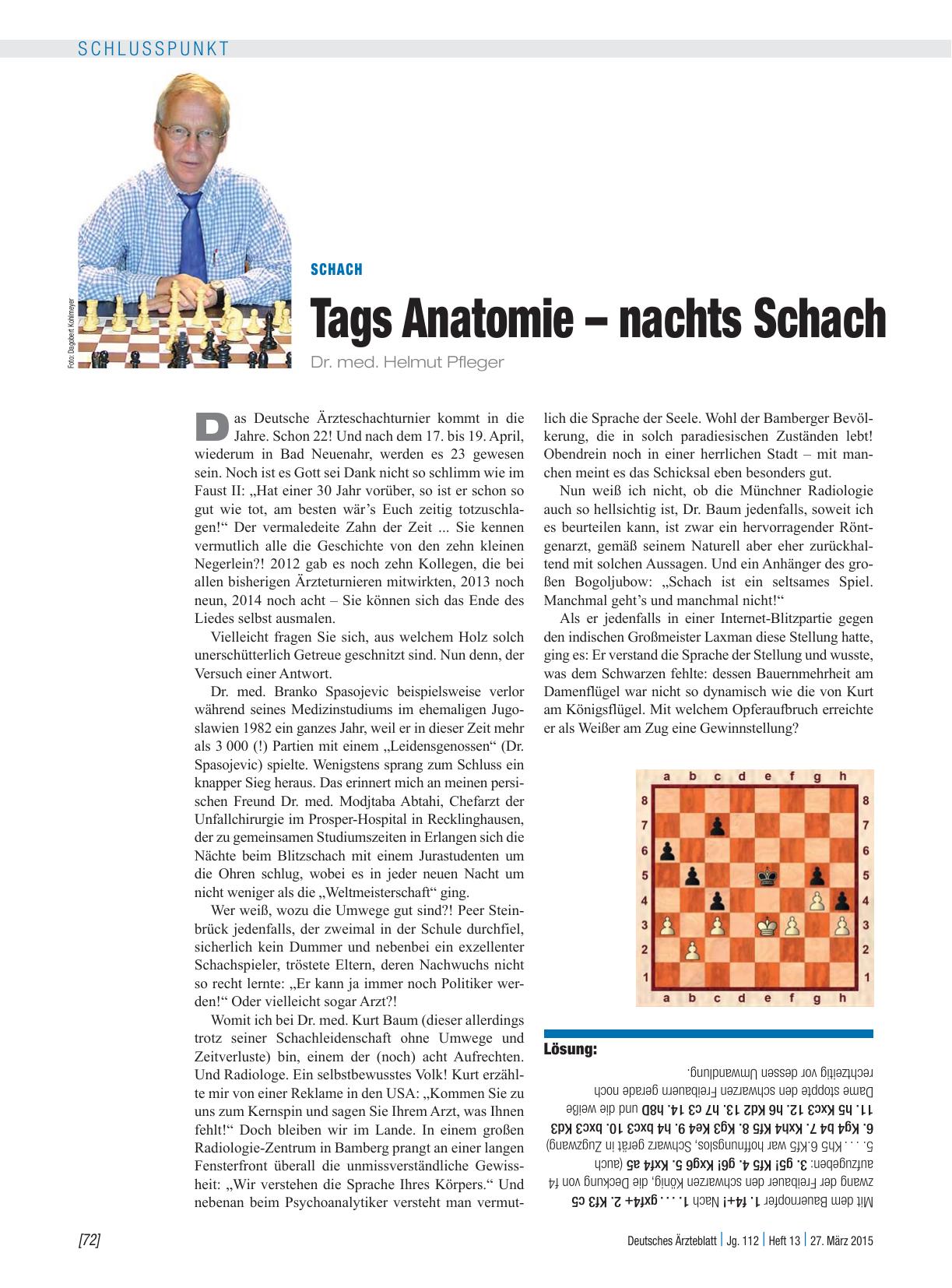 Vorschauseite 1: Schach: Tags Anatomie – nachts Schach