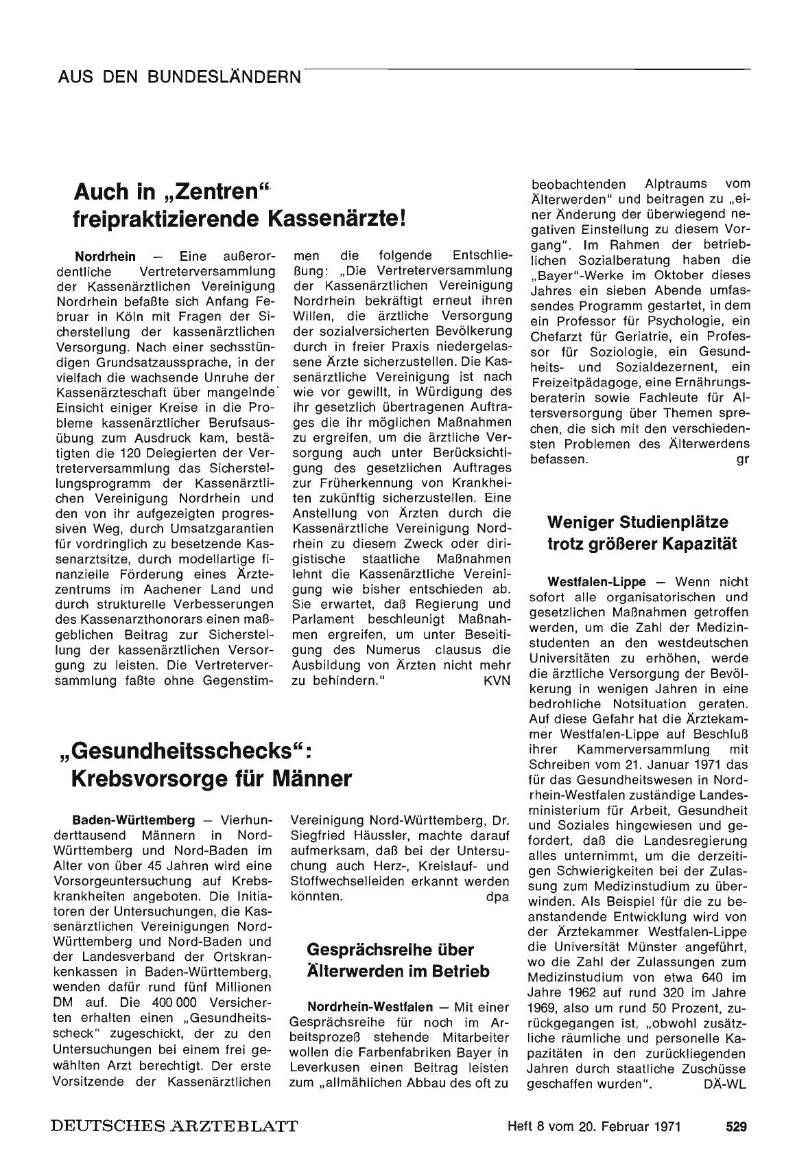 Vorschauseite 1: Gesundheitsschecks”: Krebsvorsorge für Männer