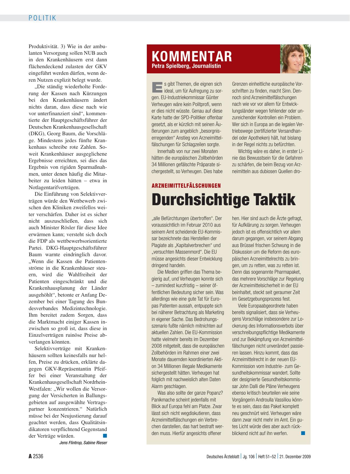 Vorschauseite 1: Arzneimittelfälschungen: Durchsichtige Taktik