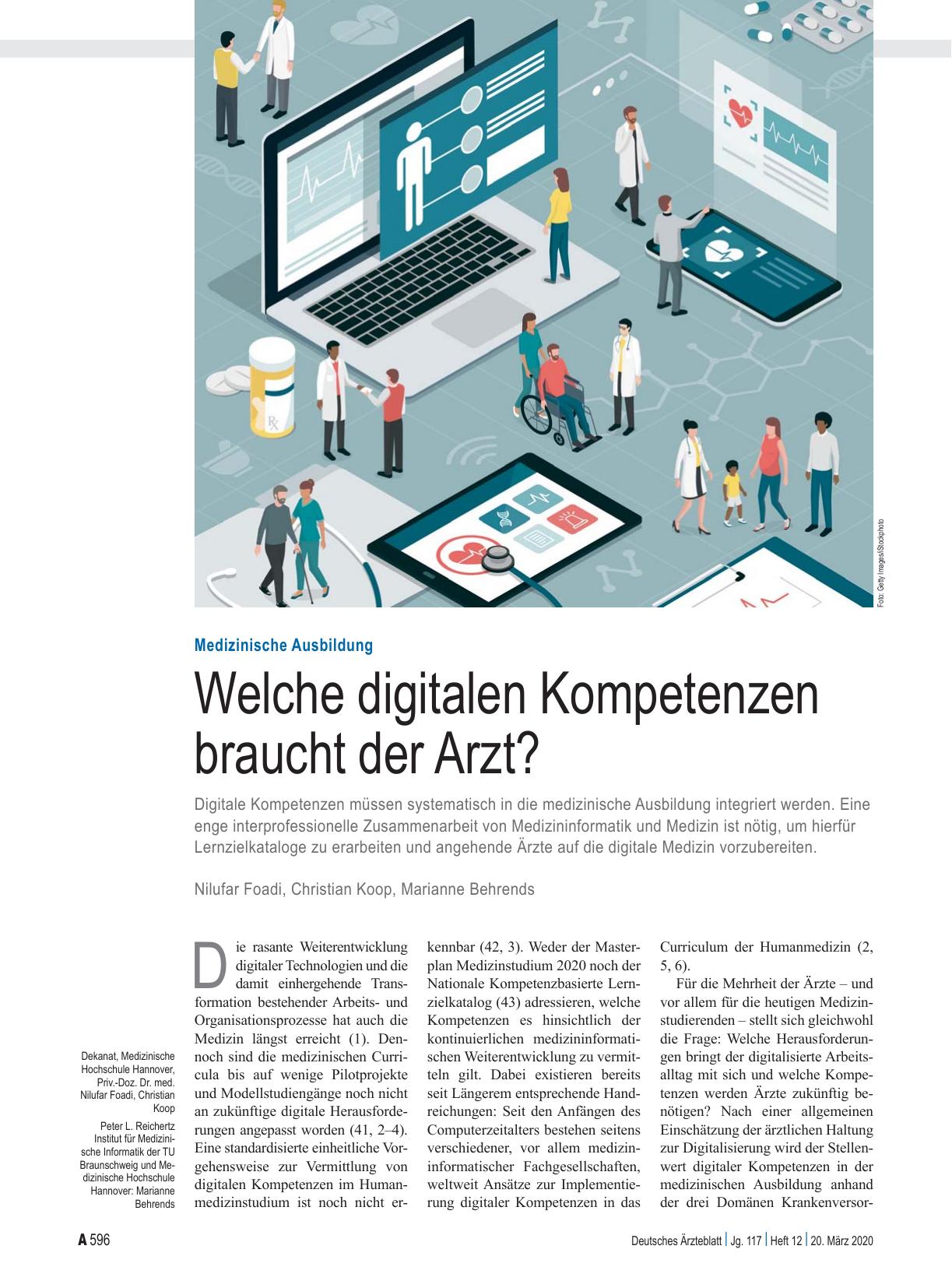 Vorschauseite 1: Medizinische Ausbildung: Welche digitalen Kompetenzen braucht der Arzt?