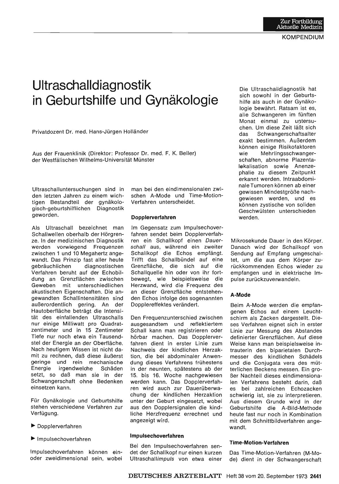Vorschauseite 1: Ultraschalldiagnostik in Geburtshilfe und Gynäkologie