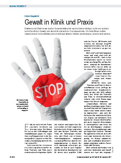 Vorschauseite 1: Keine Bagatelle: Gewalt in Klinik und Praxis