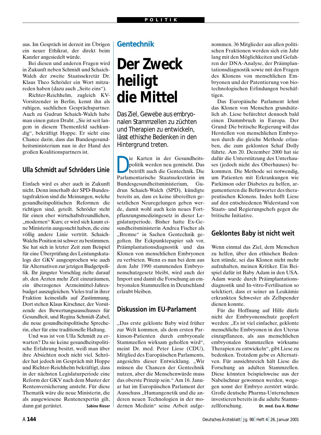Vorschauseite 1: Gentechnik: Der Zweck heiligt die Mittel