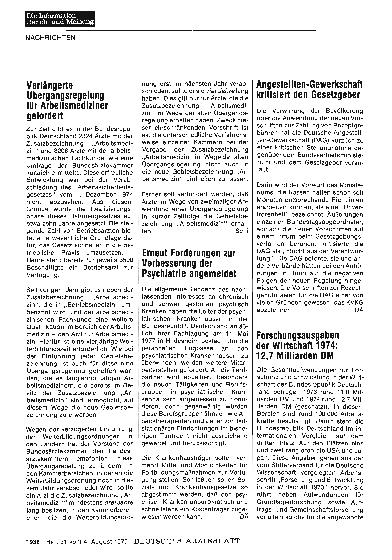 Vorschauseite 1: Erneut Forderungen zur Verbesserung der Psychiatrie angemeldet