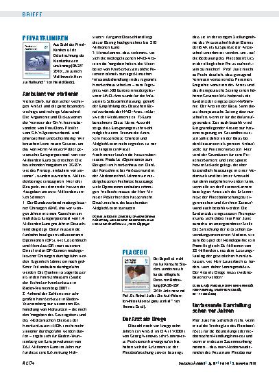 Vorschauseite 1: Placebo: Umfassende Darstellung schon vor Jahren