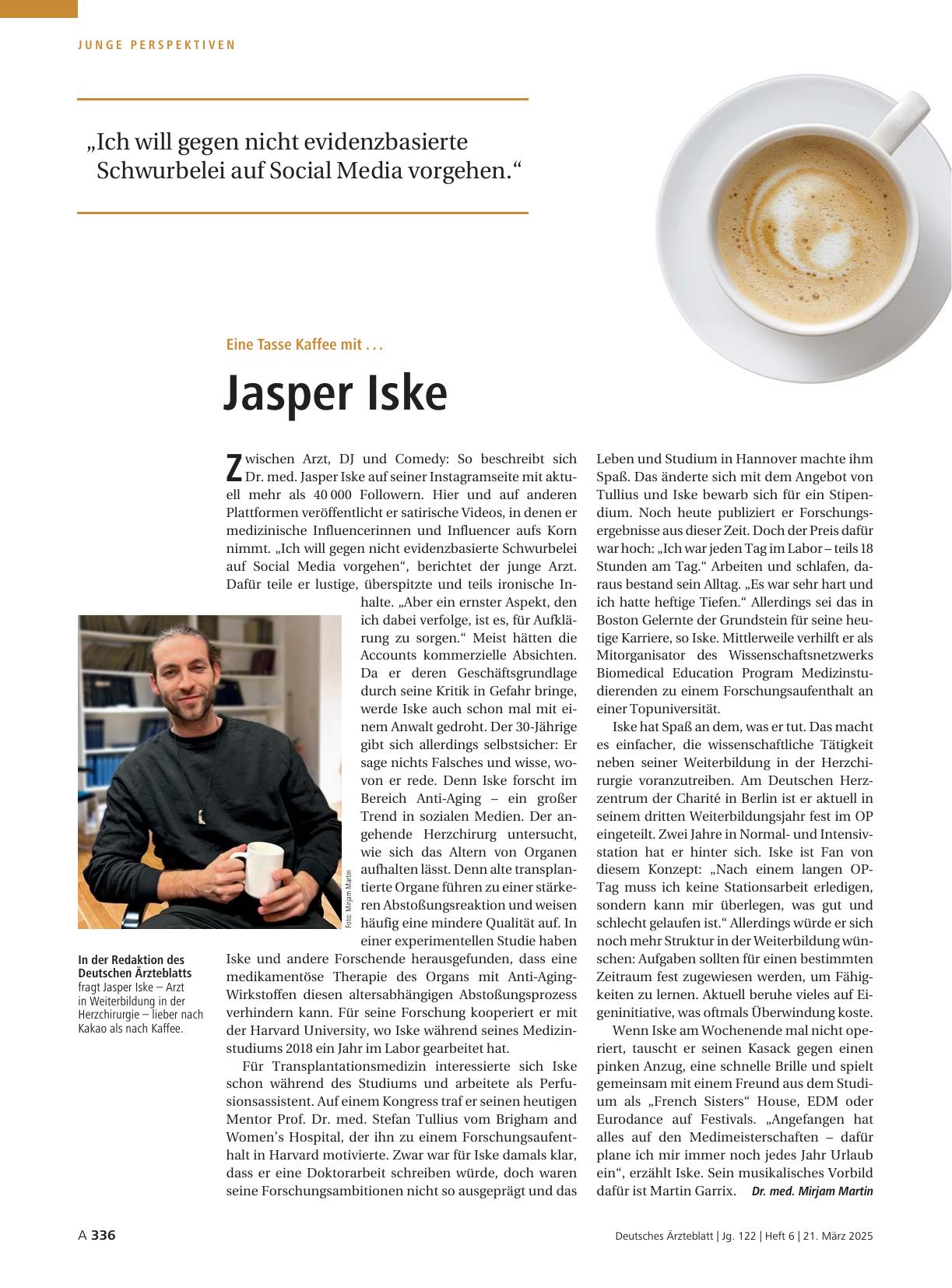 Vorschauseite 1: Eine Tasse Kaffee mit. .. : Jasper Iske