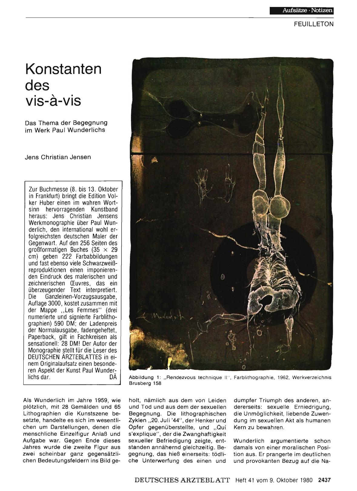 Vorschauseite 1: Konstanten des vis-a-vis: Das Thema der Begegnung im Werk Paul Wunderlichs