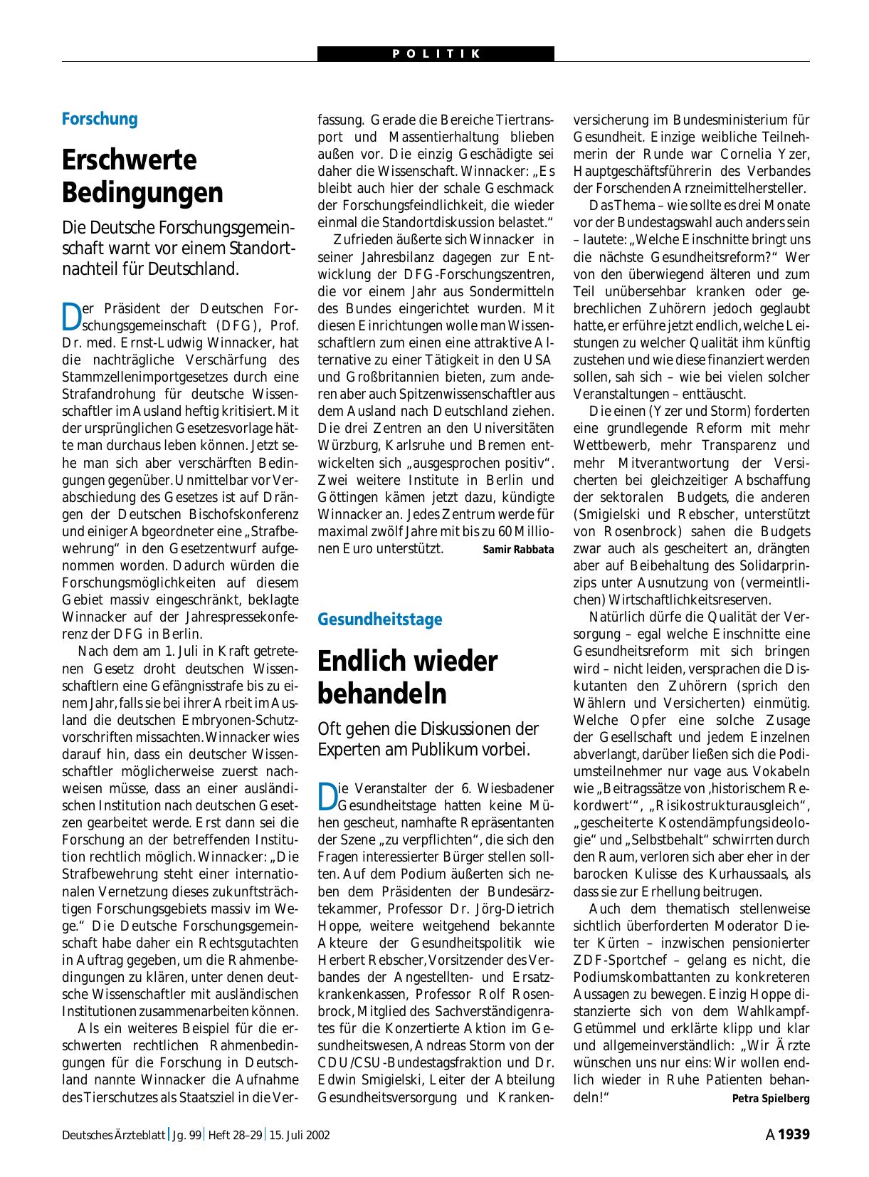 Vorschauseite 1: Forschung: Erschwerte Bedingungen