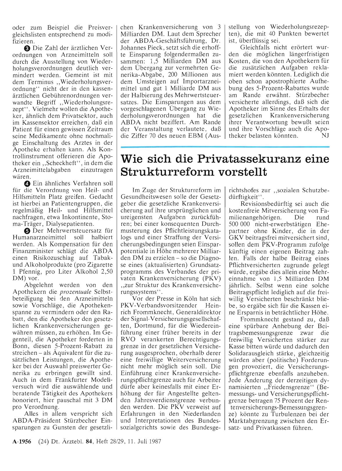 Vorschauseite 1: Wie sich die Privatassekuranz eine Strukturreform vorstellt
