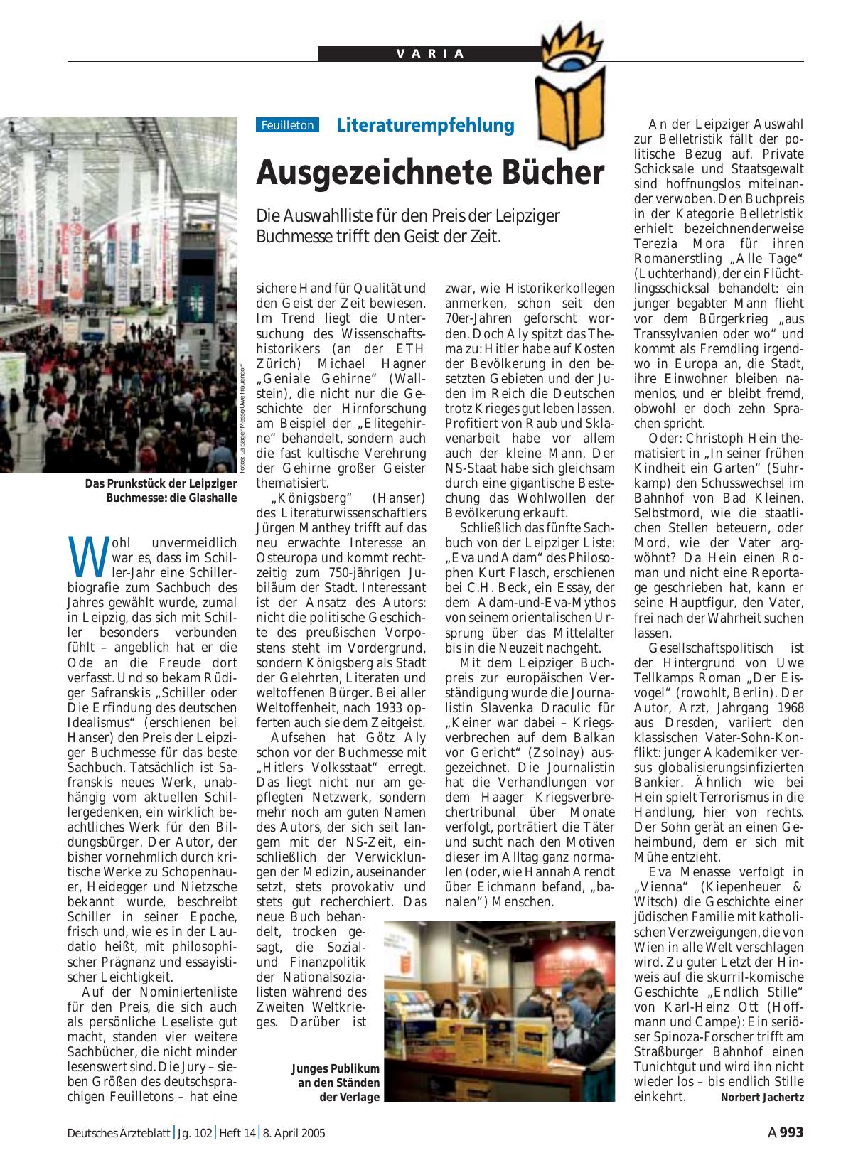 Vorschauseite 1: Literaturempfehlung: Ausgezeichnete Bücher