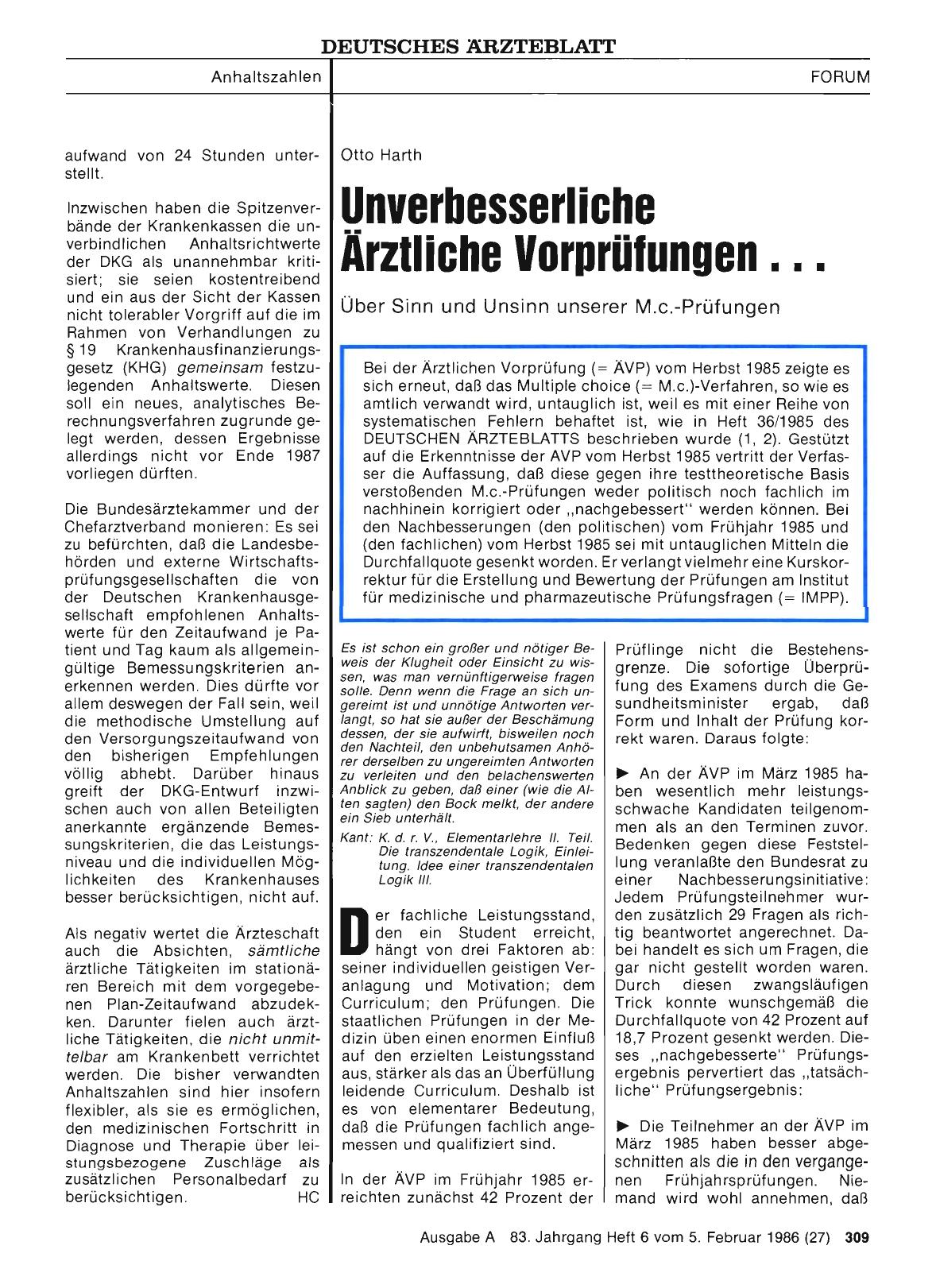 Vorschauseite 1: Unverbesserliche Ärztliche Vorprüfungen. ..