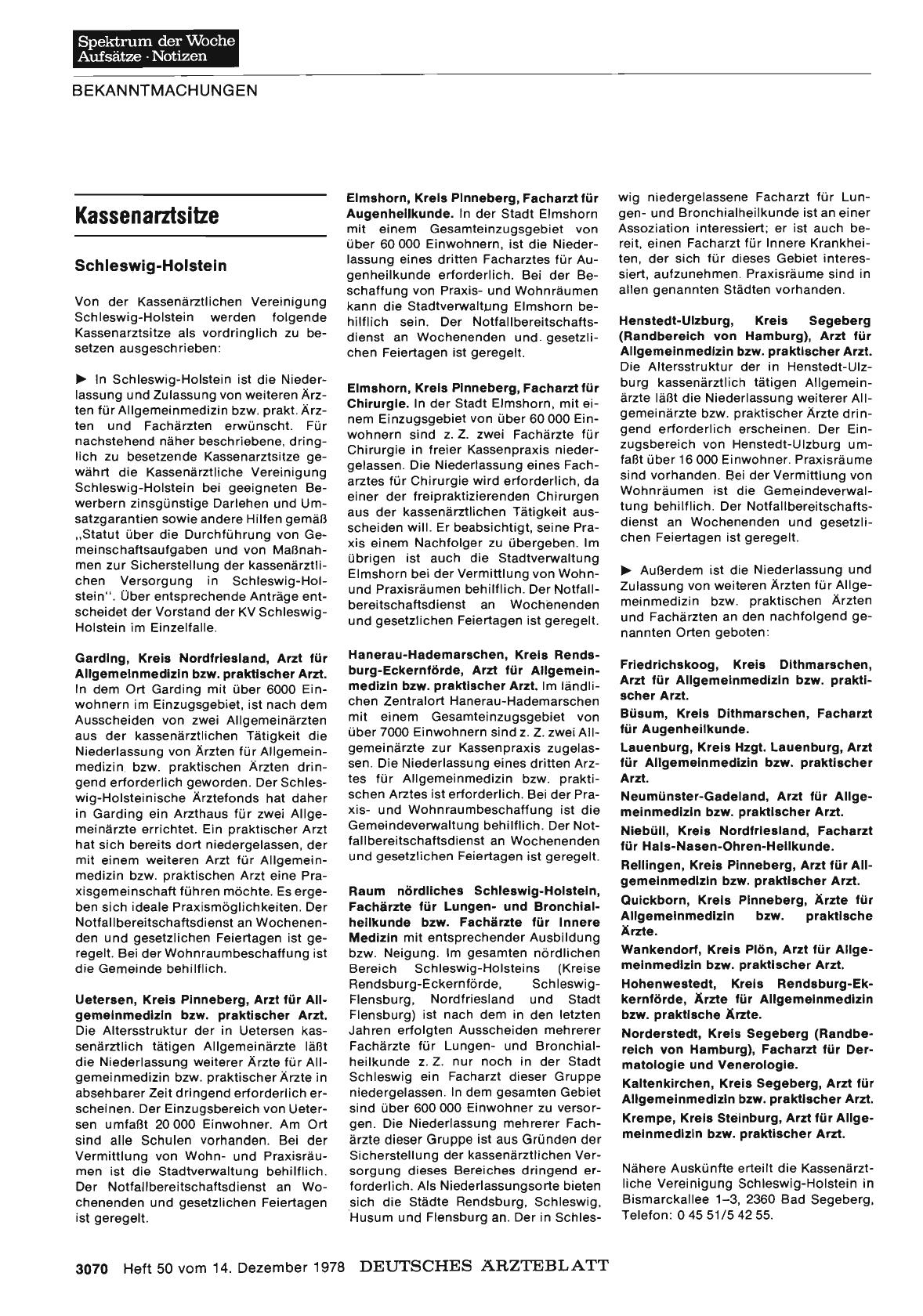 Vorschauseite 1: Kassenarztsitze