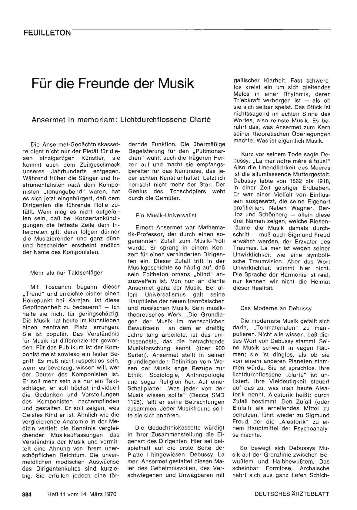 Vorschauseite 1: Für die Freunde der Musik