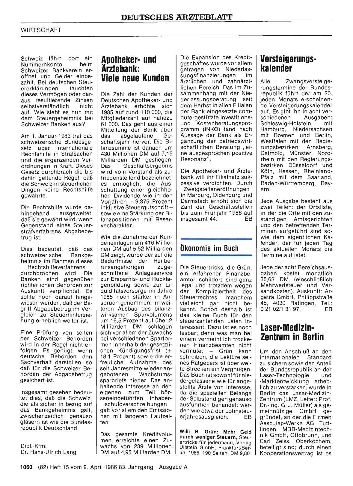 Vorschauseite 1: Laser-Medizin-Zentrum in Berlin