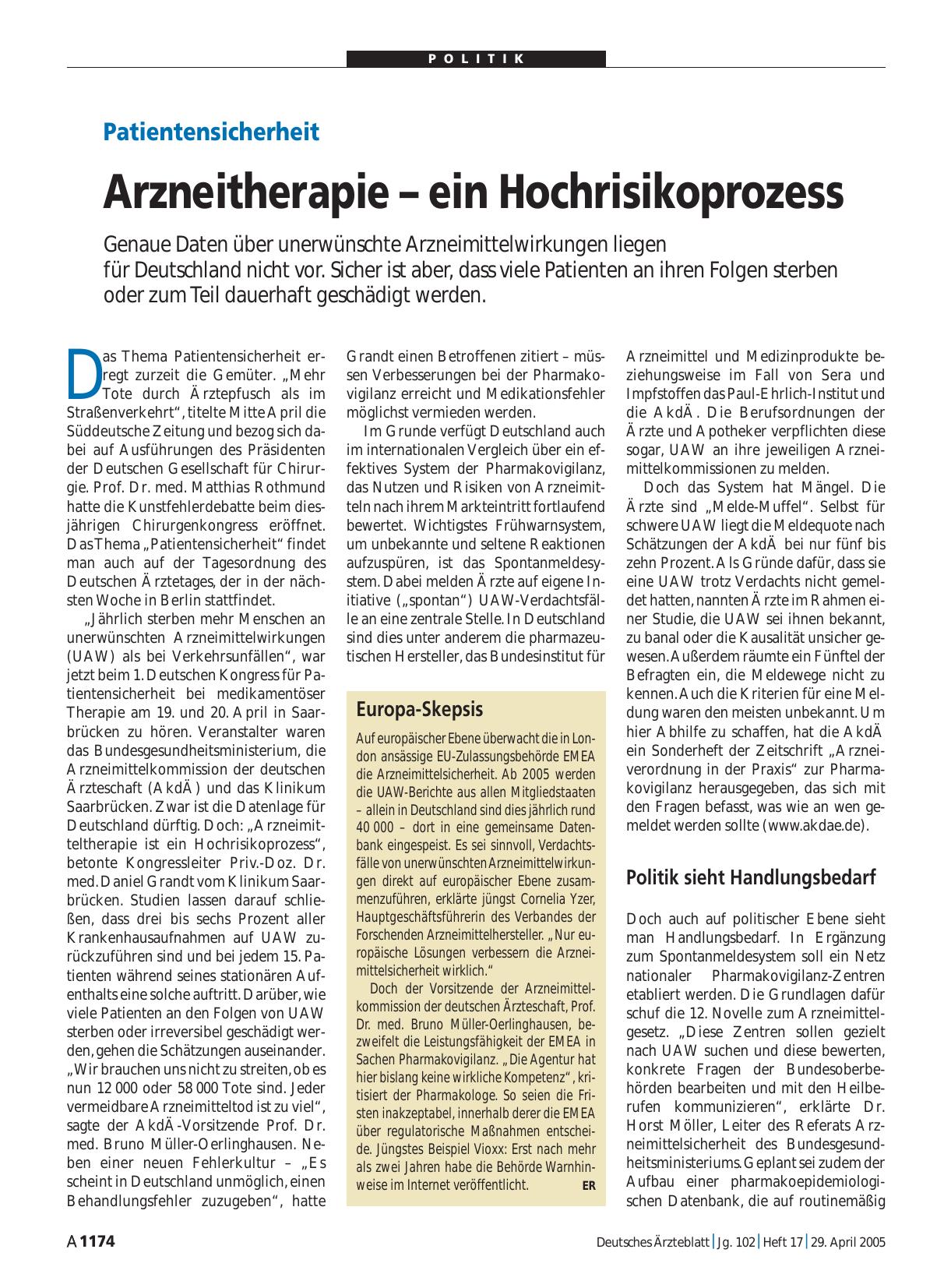 Vorschauseite 1: Europa-Skepsis