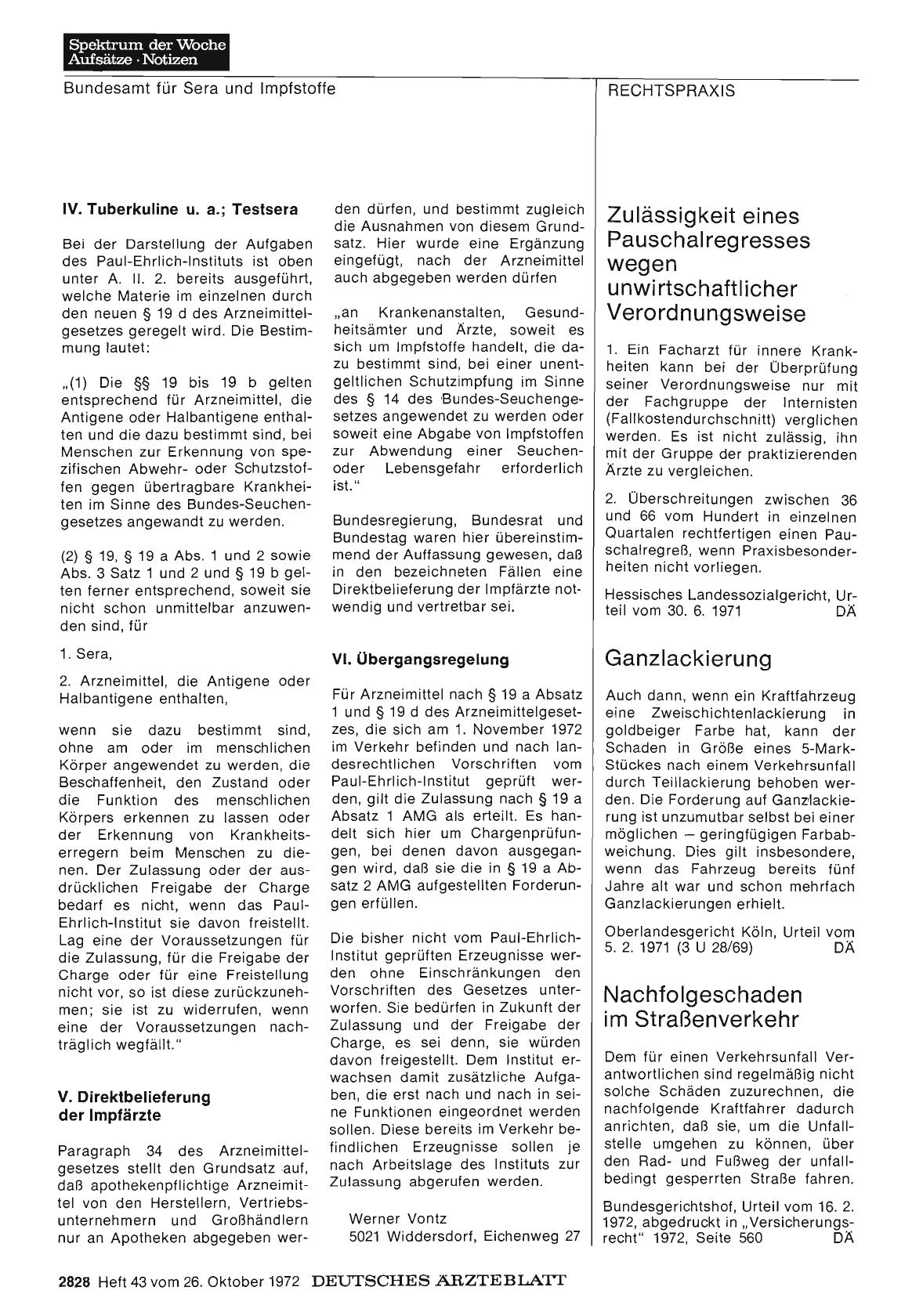 Vorschauseite 1: Nachfolgeschaden im Straßenverkehr
