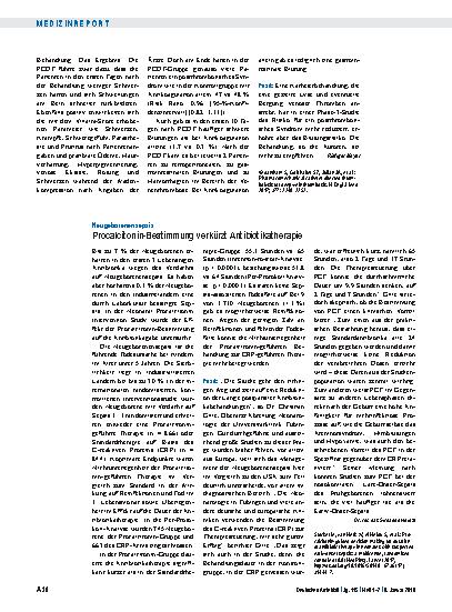 Vorschauseite 1: Neugeborenensepsis: Procalcitonin-Bestimmung verkürzt Antibiotikatherapie