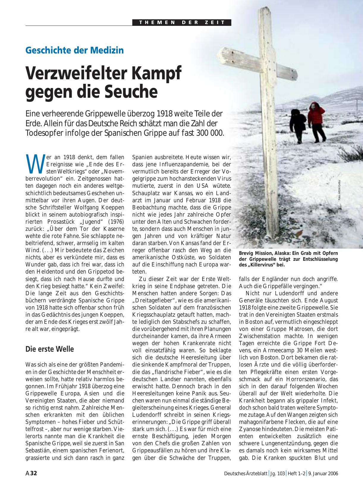 Vorschauseite 1: Geschichte der Medizin: Verzweifelter Kampf gegen die Seuche