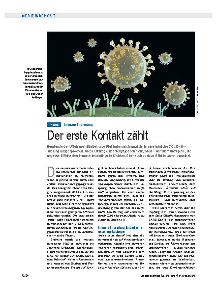 Vorschauseite 1: Immune Imprinting: Der erste Kontakt zählt