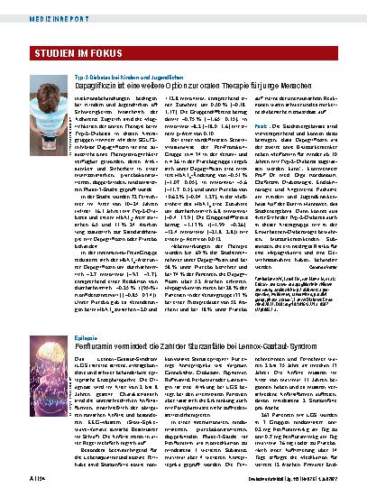 Vorschauseite 1: Epilepsie: Fenfluramin vermindert die Zahl der Sturzanfälle bei Lennox-Gastaut-Syndrom