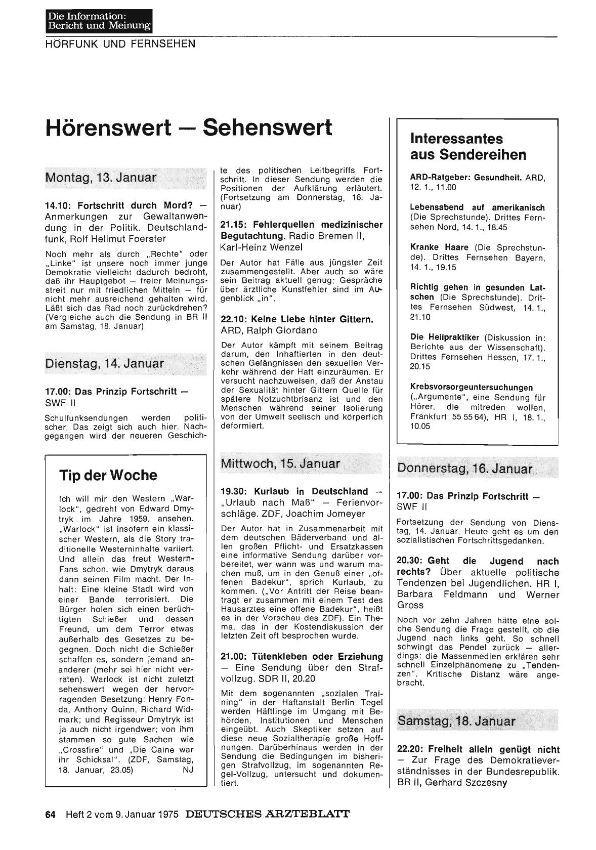 Vorschauseite 1: Hörenswert — Sehenswert