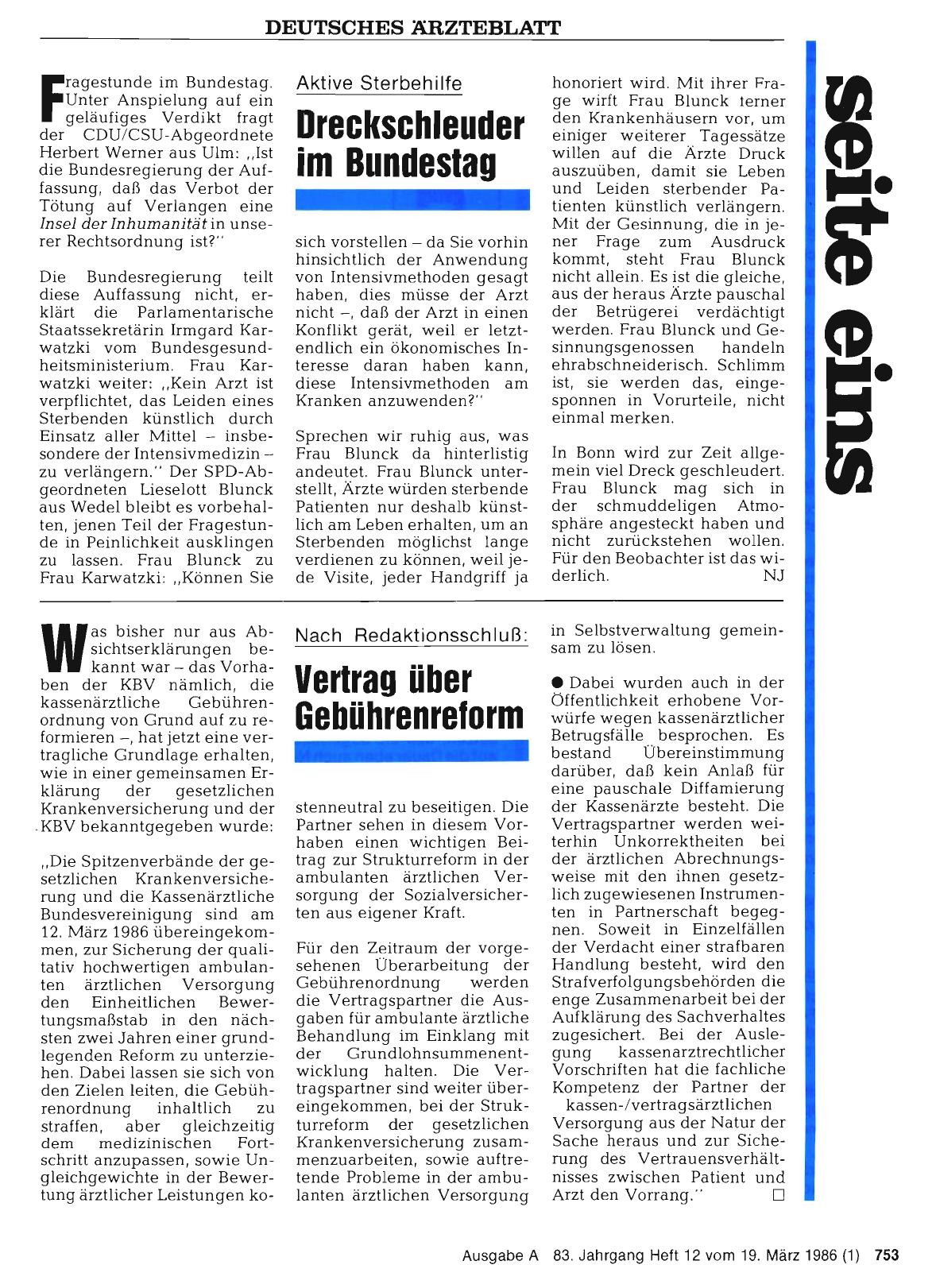 Vorschauseite 1: Aktive Sterbehilfe: Dreckschleuder im Bundestag
