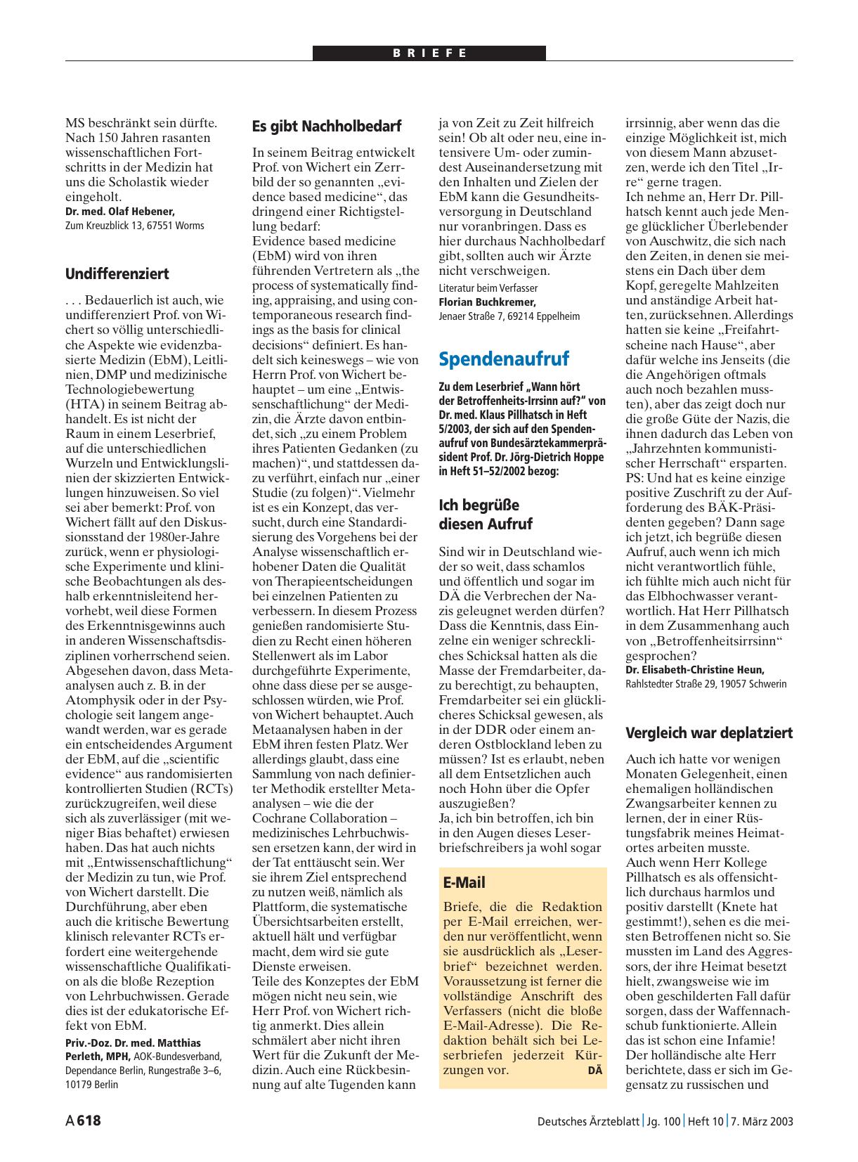 Vorschauseite 1: Spendenaufruf: Ich begrüße diesen Aufruf