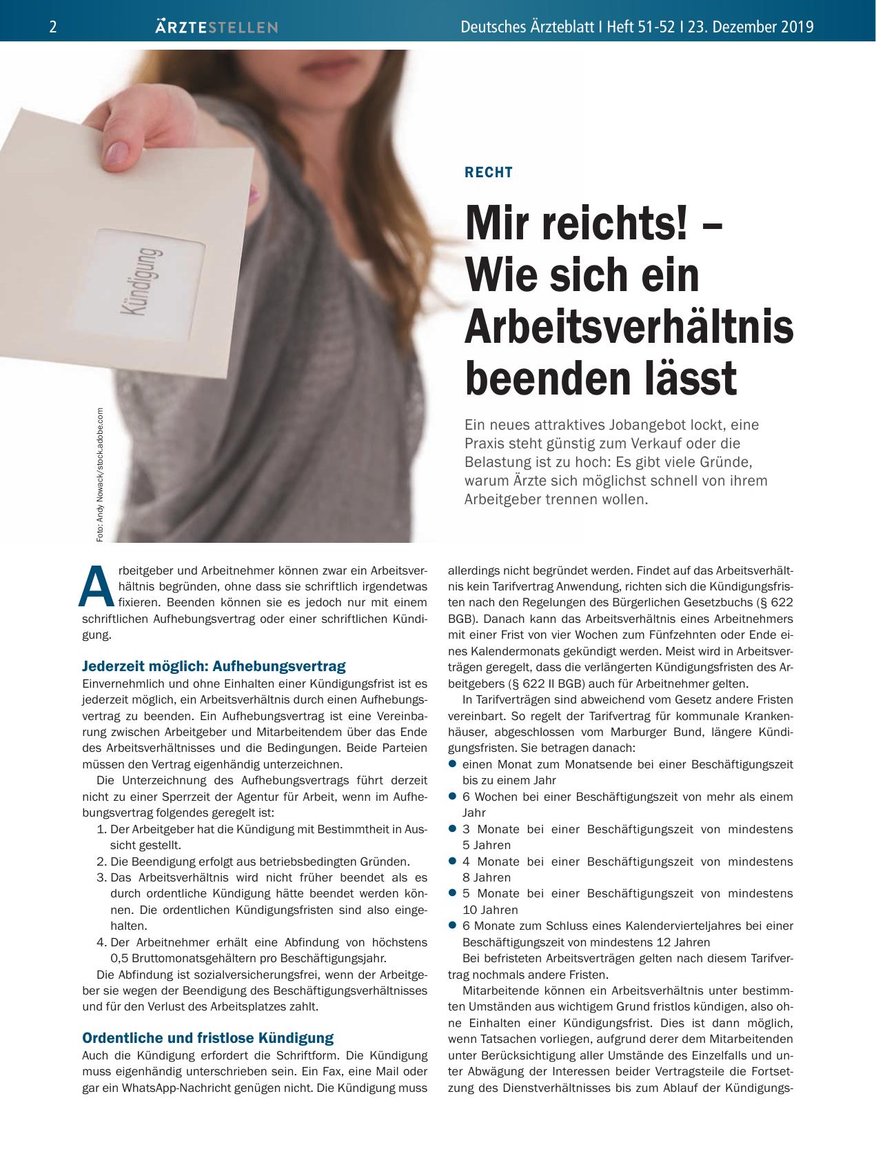 Vorschauseite 1: Recht: Mir reichts! – Wie sich ein Arbeitsverhältnis beenden lässt