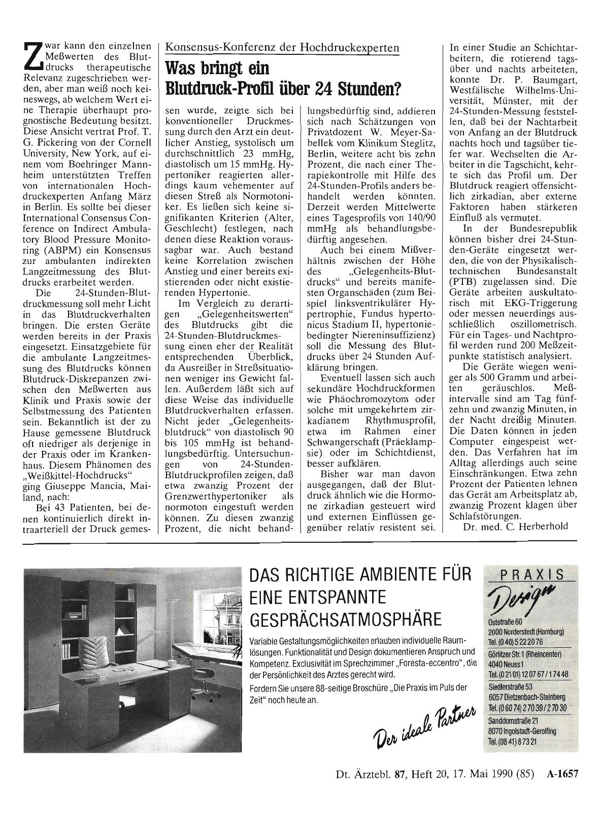 Vorschauseite 1: Konsensus-Konferenz der Hochdruckexperten: Was bringt ein Blutdruck-Profil über 24 Stunden?