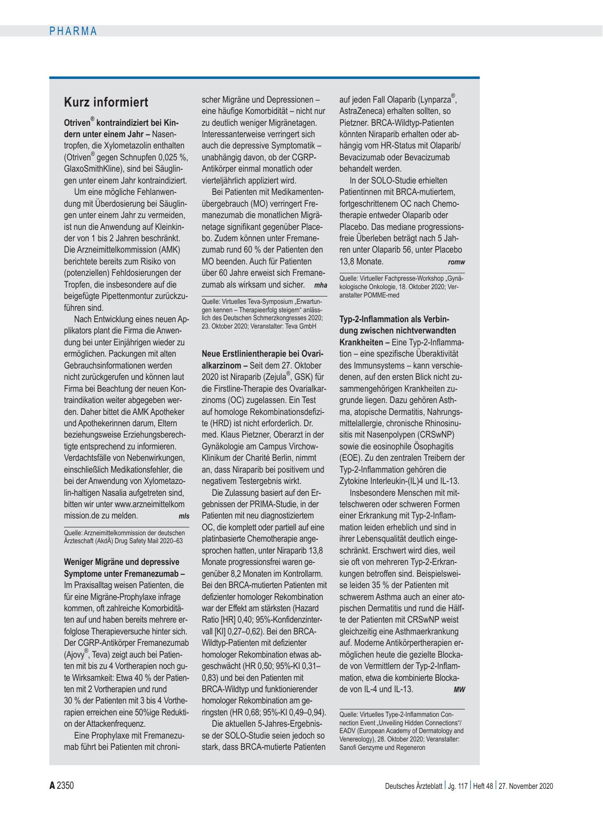 Vorschauseite 1: Kurz informiert