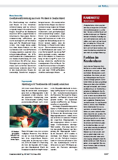 Vorschauseite 1: Randnotiz: Fashion im Krankenhaus