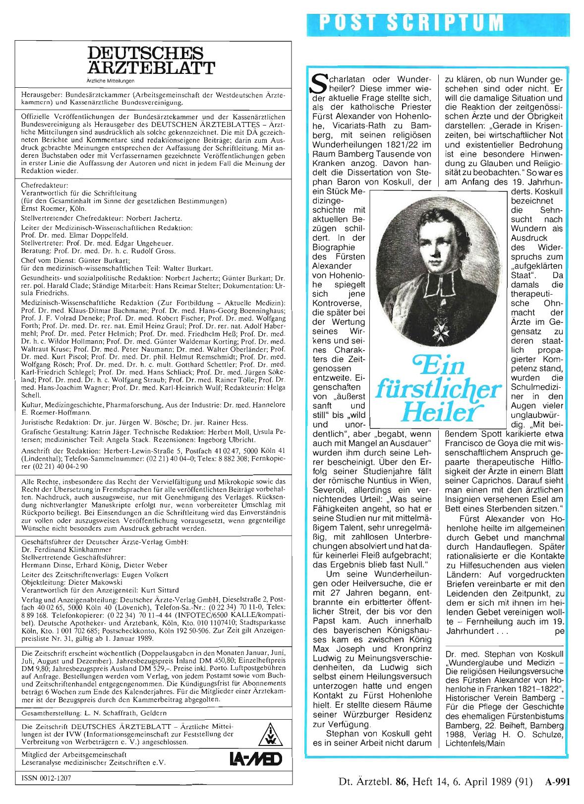 Vorschauseite 1: Ein fürstlicher Heiler