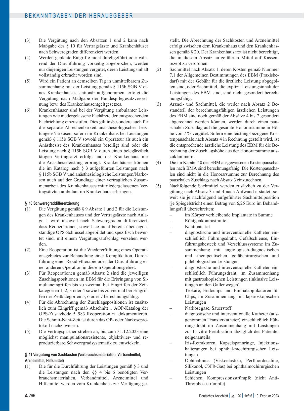 Vorschauseite 3: Vertrag nach § 115b Absatz 1 SGB V – Ambulantes Operieren, sonstige stationsersetzende Eingriffe und stationsersetzende Behandlungen im Krankenhaus – (AOP-Vertrag) zwischen dem GK…