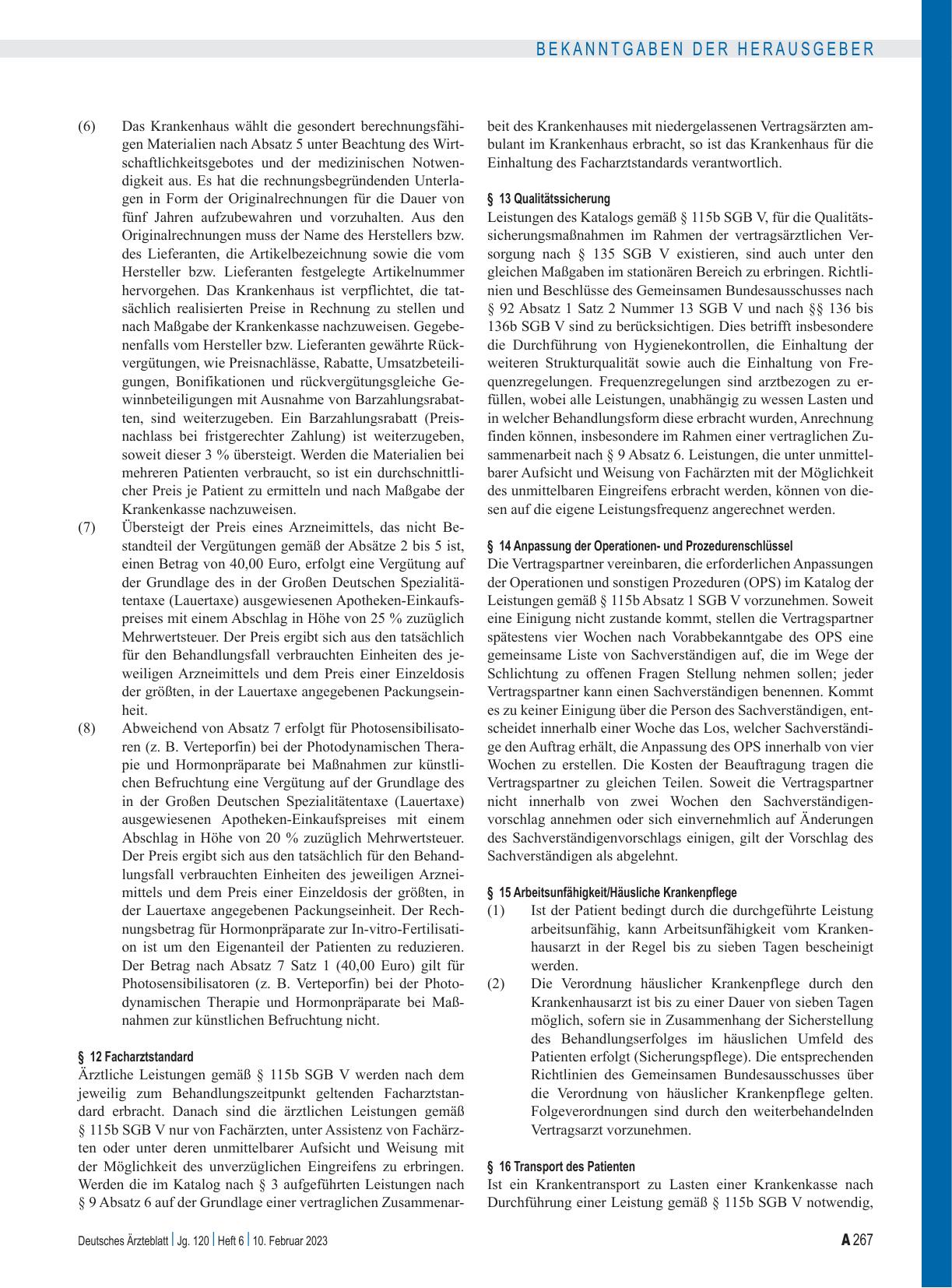 Vorschauseite 4: Vertrag nach § 115b Absatz 1 SGB V – Ambulantes Operieren, sonstige stationsersetzende Eingriffe und stationsersetzende Behandlungen im Krankenhaus – (AOP-Vertrag) zwischen dem GK…