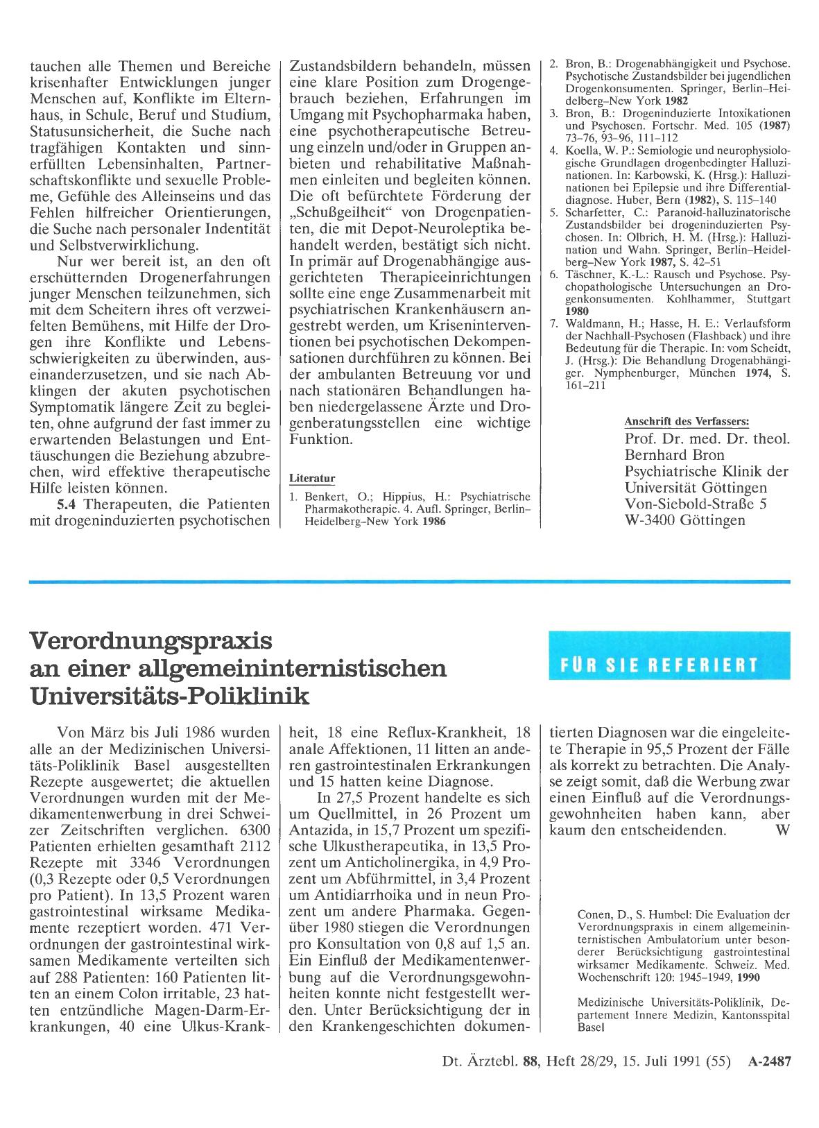 Vorschauseite 1: Verordnungspraxis an einer allgemeininternistischen Universitäts-Poliklinik