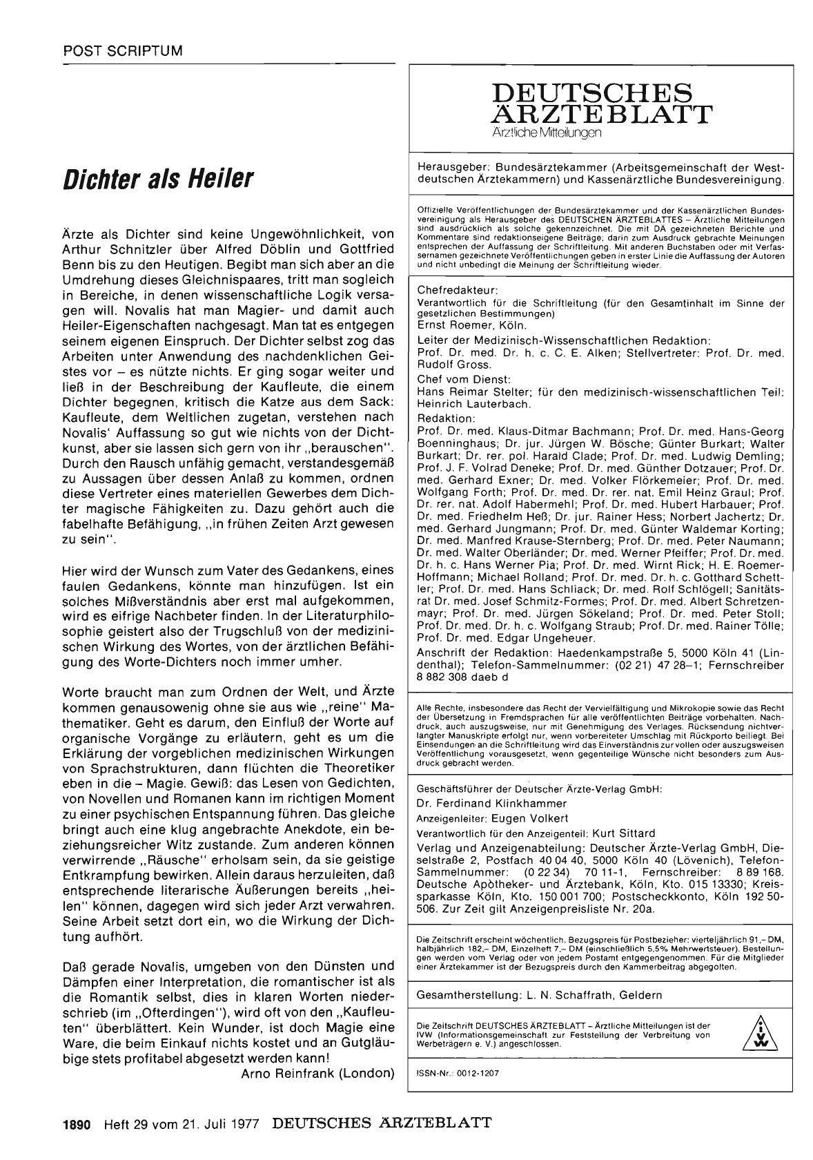 Vorschauseite 1: Dichter als Heiler