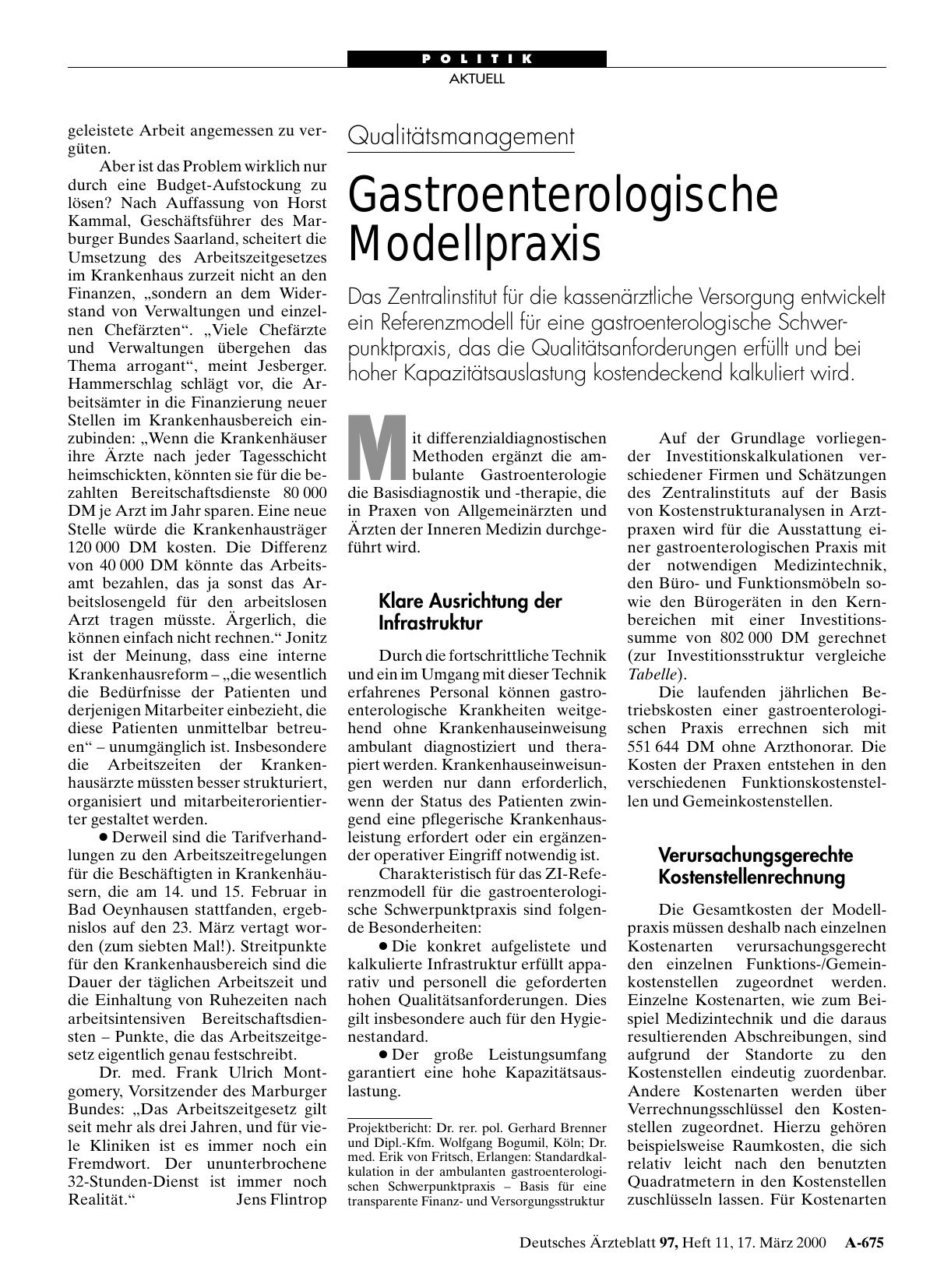 Vorschauseite 1: Qualitätsmanagement: Gastroenterologische Modellpraxis