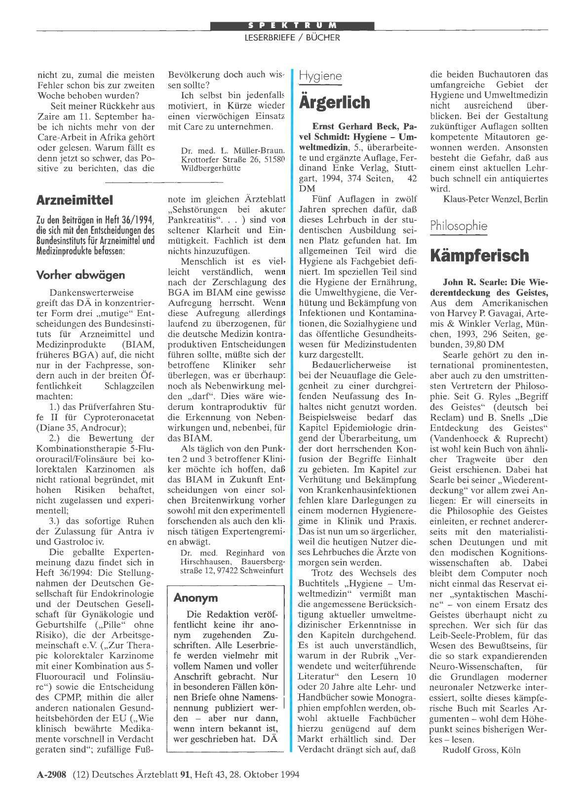 Vorschauseite 1: Arzneimittel: Vorher abwägen