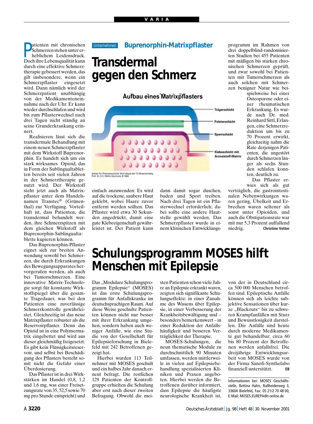 Vorschauseite 1: Schulungsprogramm MOSES hilft Menschen mit Epilepsie