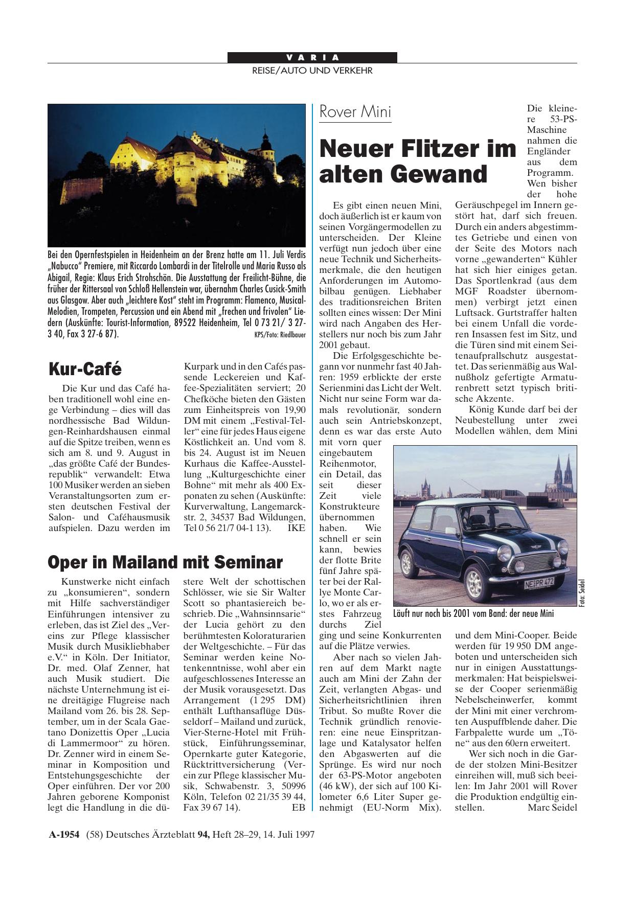 Vorschauseite 1: Oper in Mailand mit Seminar