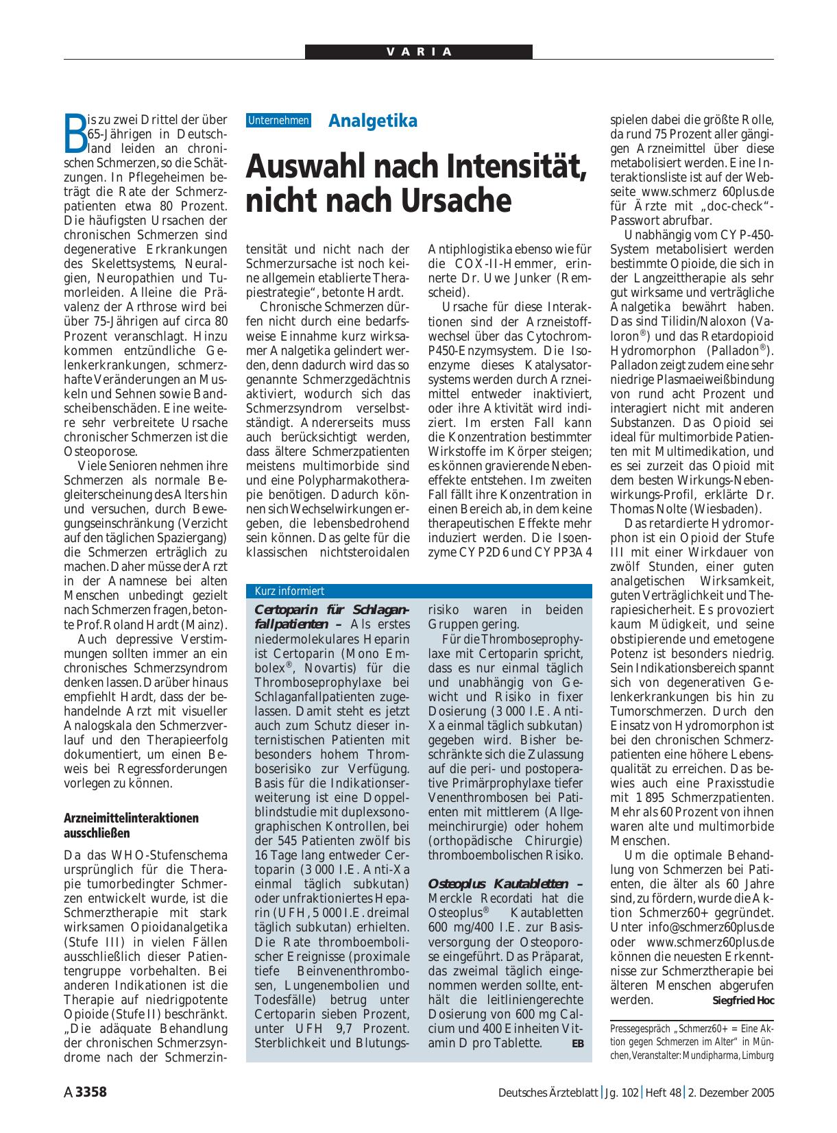 Vorschauseite 1: Kurz informiert