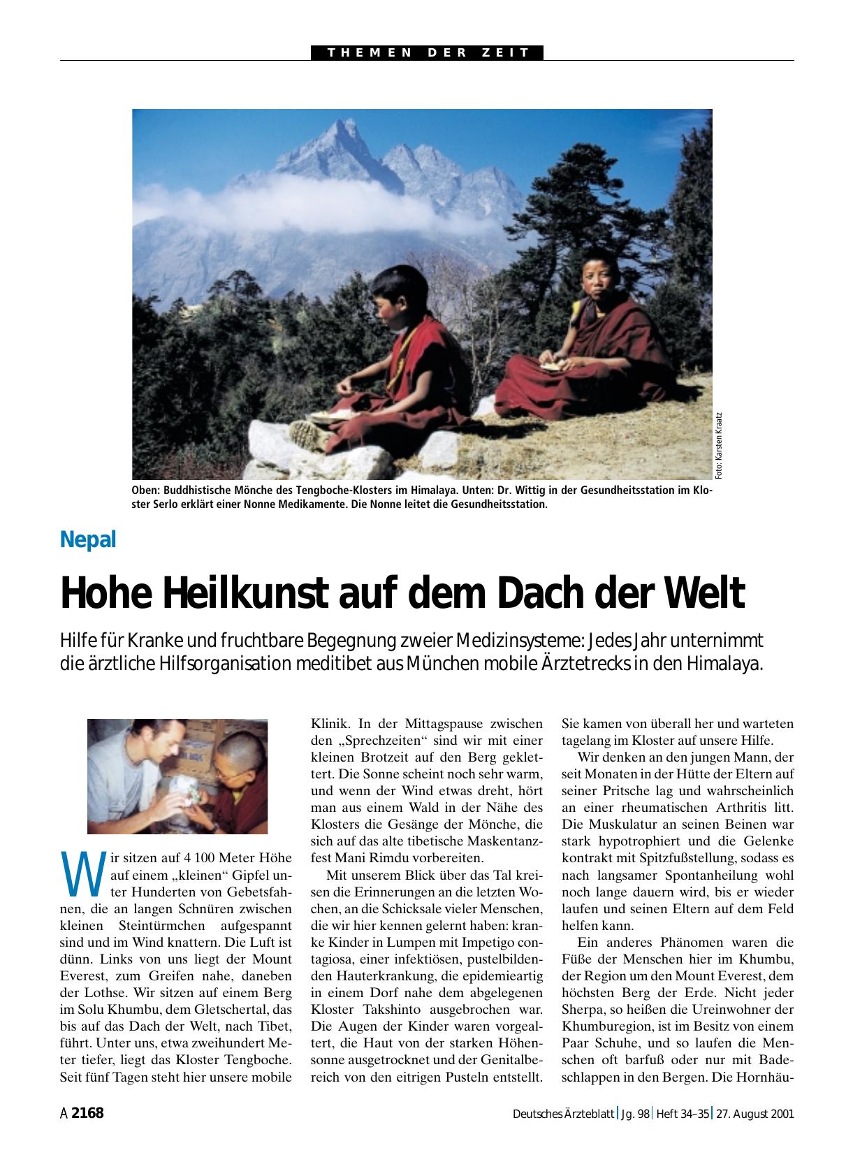 Vorschauseite 1: Nepal: Hohe Heilkunst auf dem Dach der Welt