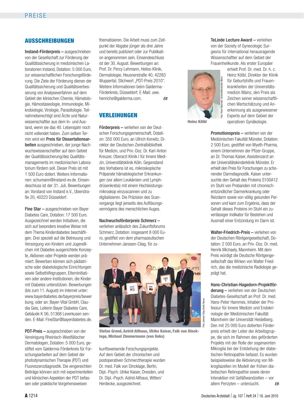 Vorschauseite 1: Ausschreibungen