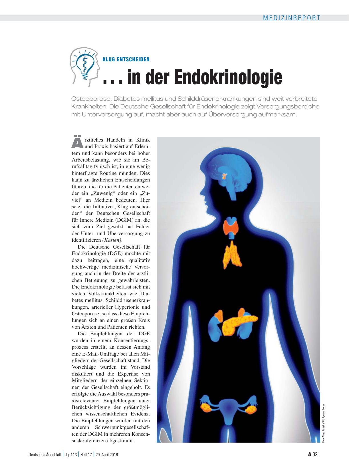 Vorschauseite 1: Klug entscheiden: . . . in der Endokrinologie