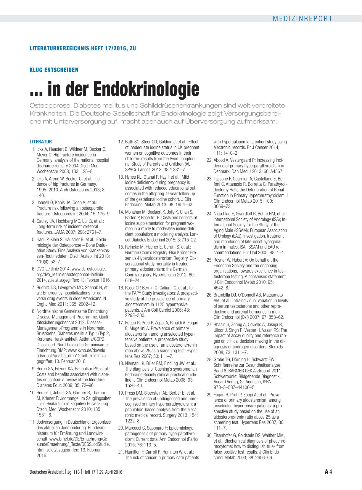 Vorschauseite 4: Klug entscheiden: . . . in der Endokrinologie