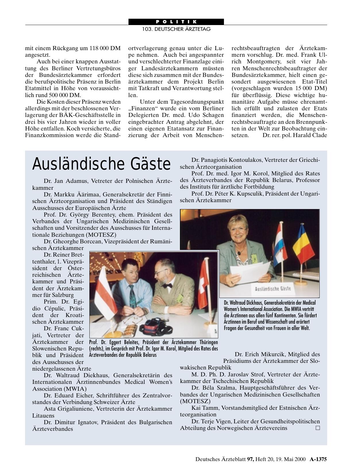 Vorschauseite 1: Ausländische Gäste