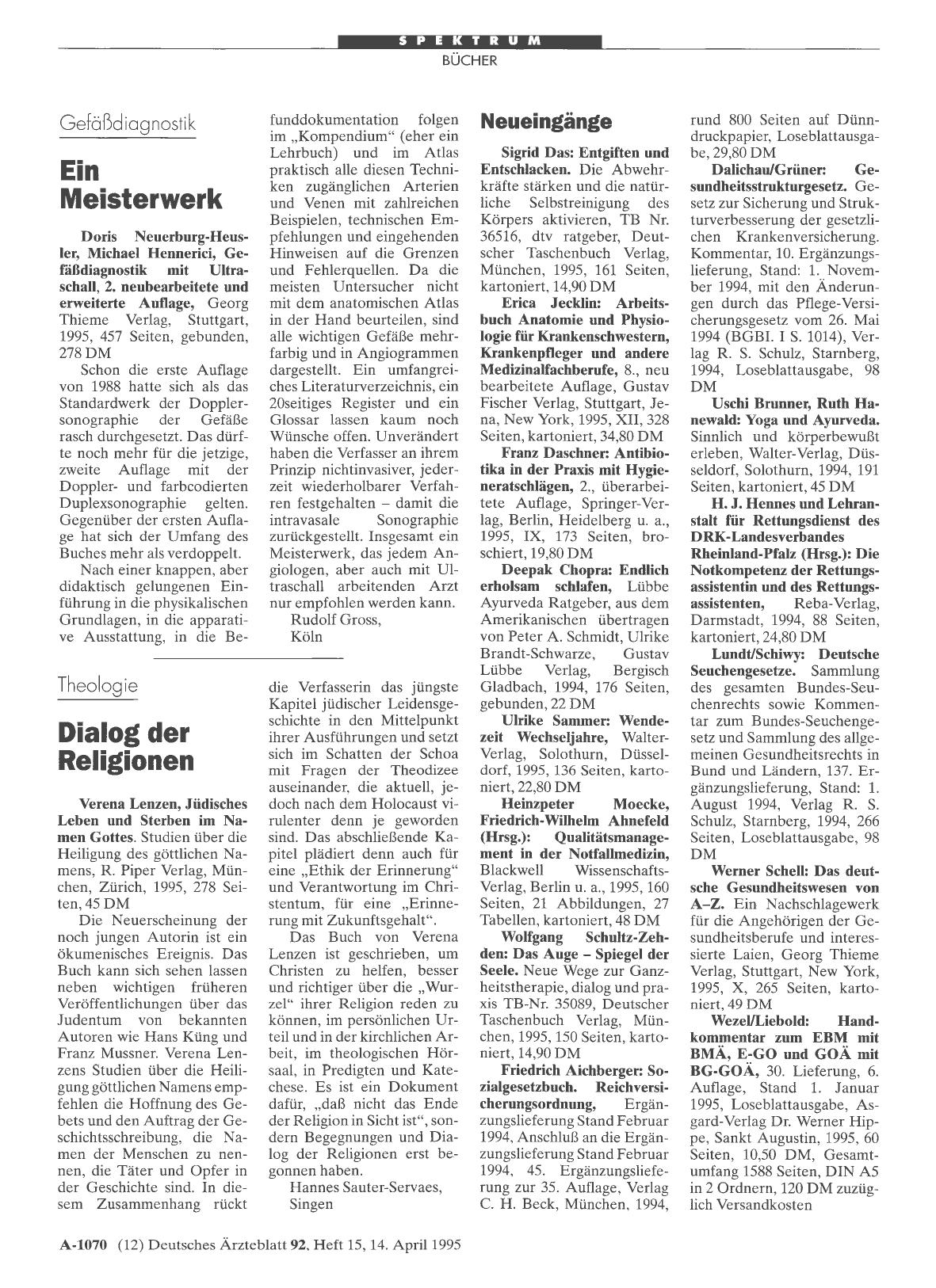 Vorschauseite 1: Neueingänge