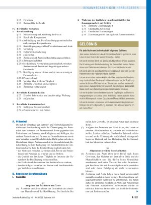 Vorschauseite 2: (Muster-)Berufsordnung für die in Deutschland tätigen Ärztinnen und Ärzte – MBO-Ä 1997 – * in der Fassung der Beschlüsse des 114. Deutschen Ärztetages 2011 in Kiel