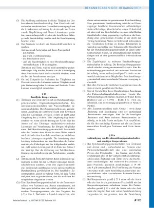 Vorschauseite 6: (Muster-)Berufsordnung für die in Deutschland tätigen Ärztinnen und Ärzte – MBO-Ä 1997 – * in der Fassung der Beschlüsse des 114. Deutschen Ärztetages 2011 in Kiel