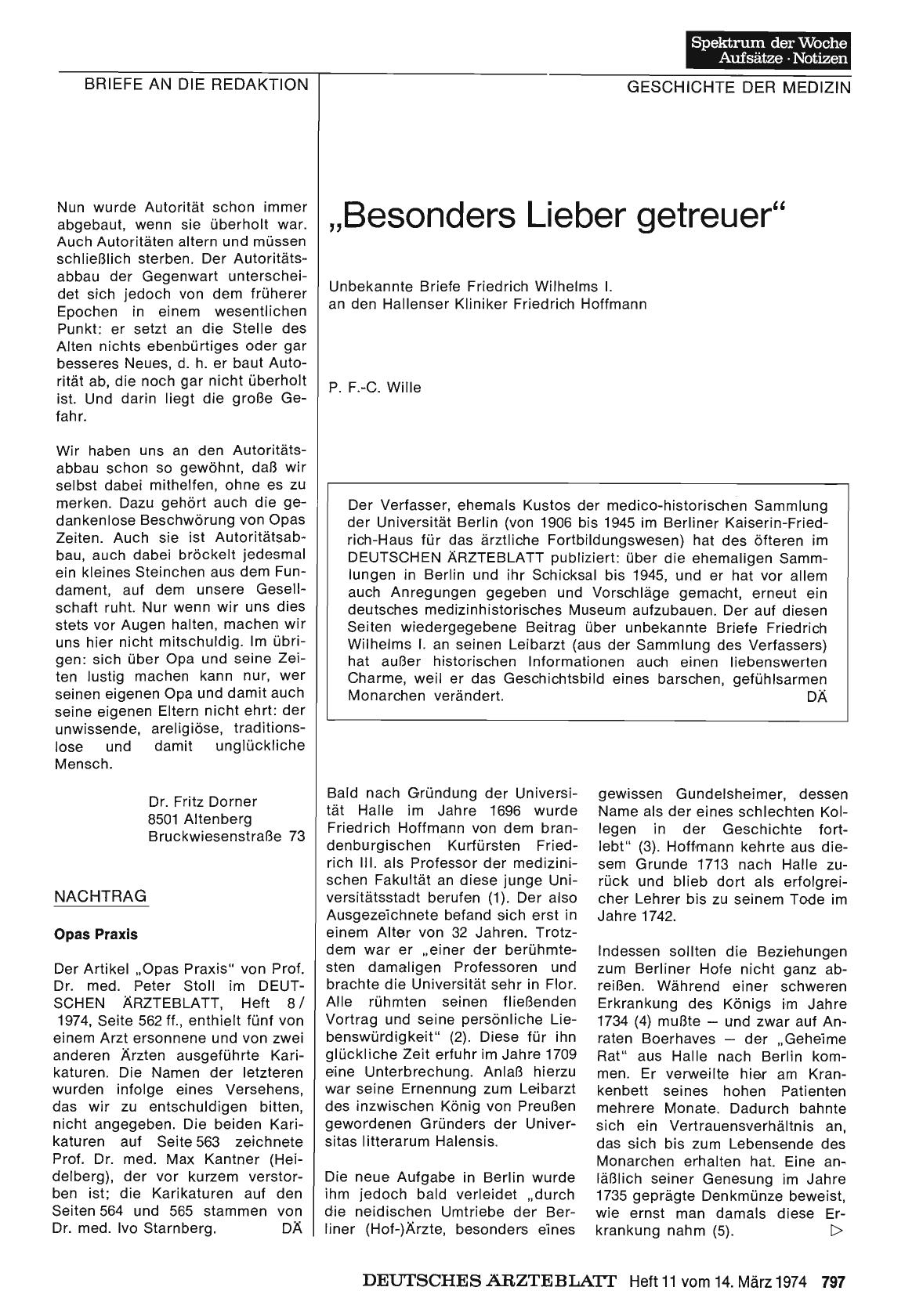 Vorschauseite 1: Nachtrag: Opas Praxis